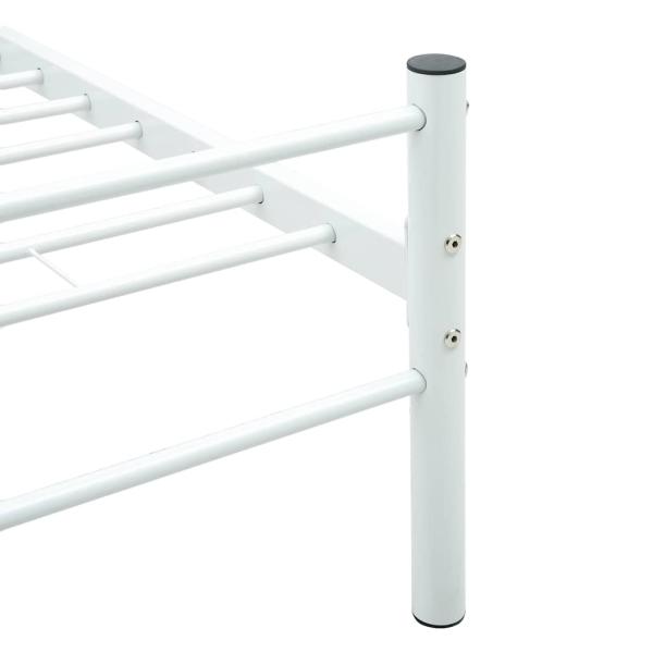 Bettgestell Weiß Metall 100 × 200 cm