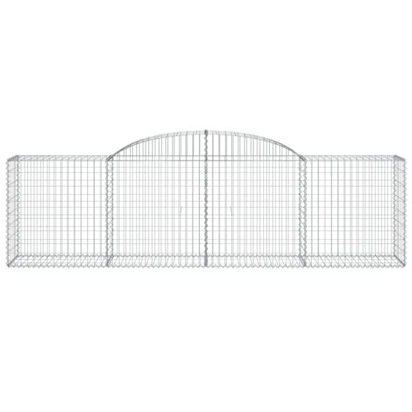 Gabione mit Hochbogen 300x50x80/100 cm Verzinktes Eisen