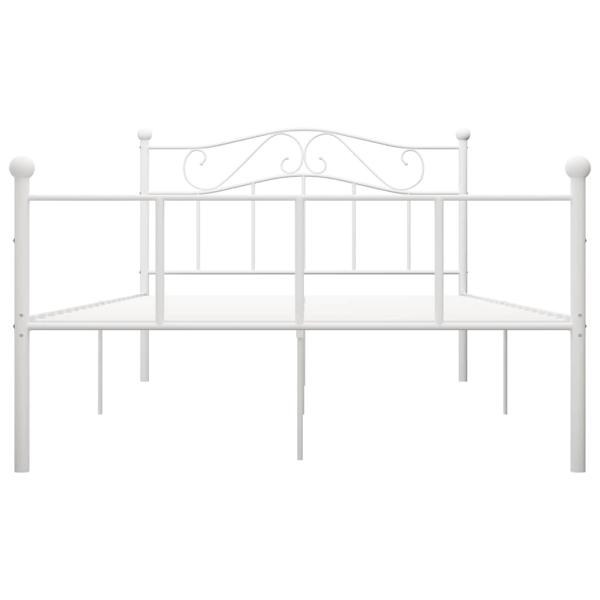 Bettgestell Weiß Metall 160×200 cm