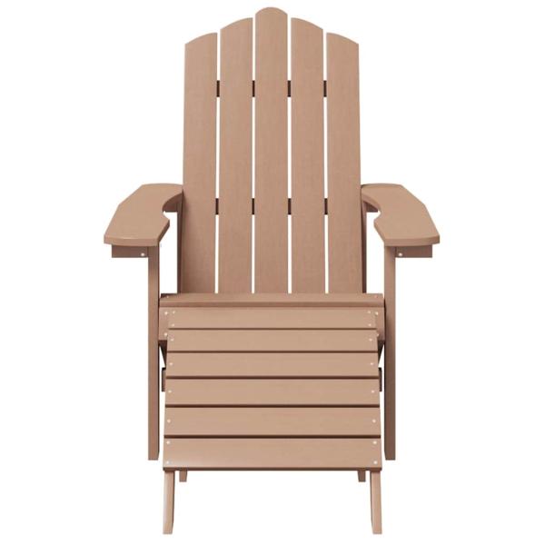Adirondack-Gartenstuhl mit Fu?teil HDPE Braun