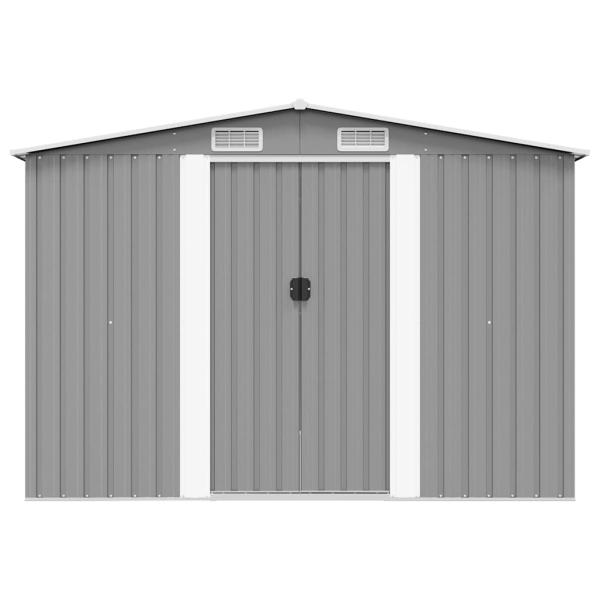 Gartenhaus 257x298x178 cm Metall Grau