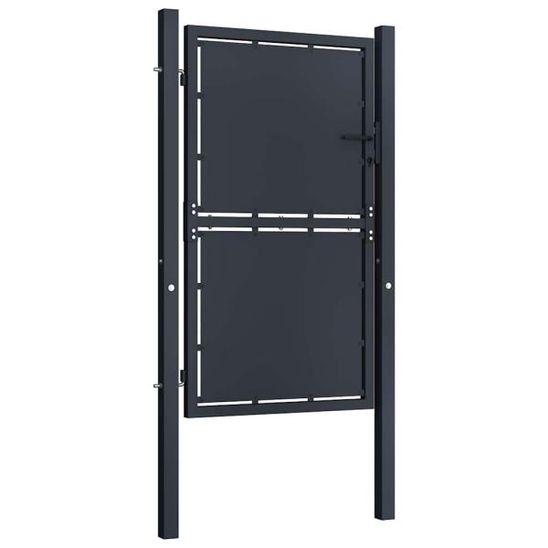 Gartentor aus Stahl 100 x 125 cm Anthrazit