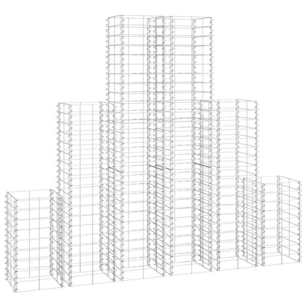 Gabionen-Set 6-tlg. Verzinkter Draht