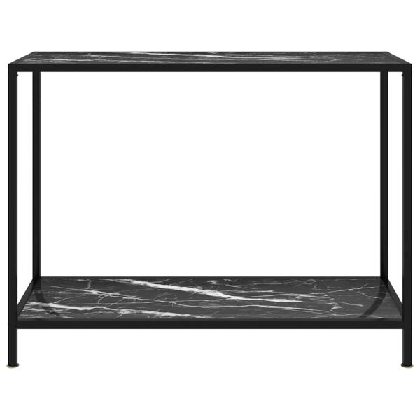 Konsolentisch Schwarz 100x35x75 cm Hartglas