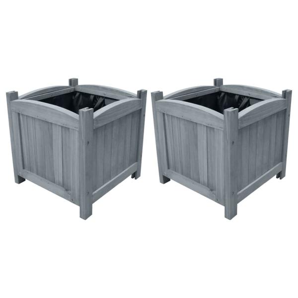 ARDEBO.de - Garten-Hochbeete 2 Stk. 30x30x30 cm Massivholz Tanne
