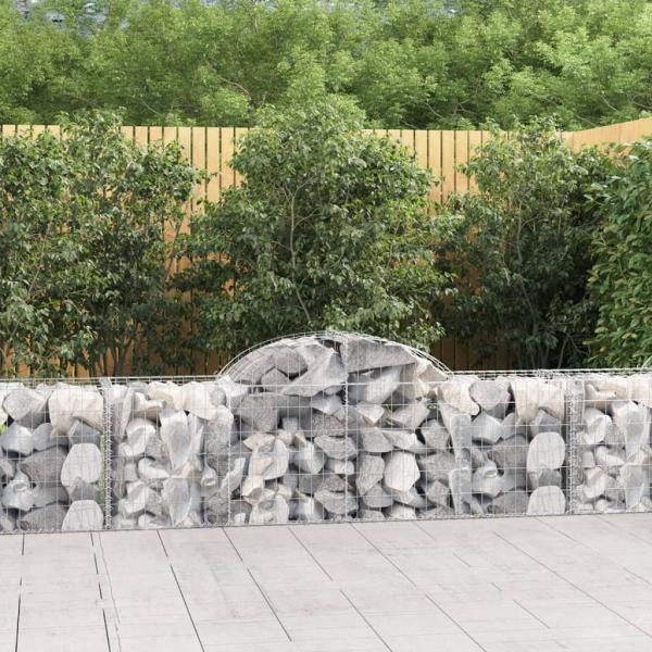 ARDEBO.de - Gabione mit Hochbogen 200x50x60/80 cm Verzinktes Eisen