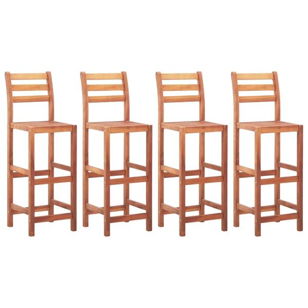 ARDEBO.de - Barhocker 4 Stk. Massivholz Akazie