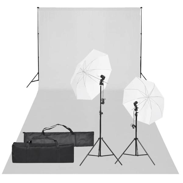 ARDEBO.de - Fotostudio-Set mit Beleuchtung und Hintergrund