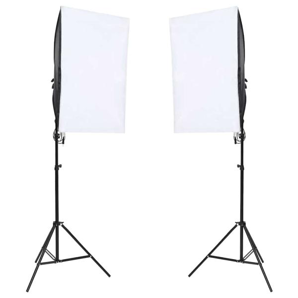 Fotostudio-Set mit Beleuchtung und Hintergrund
