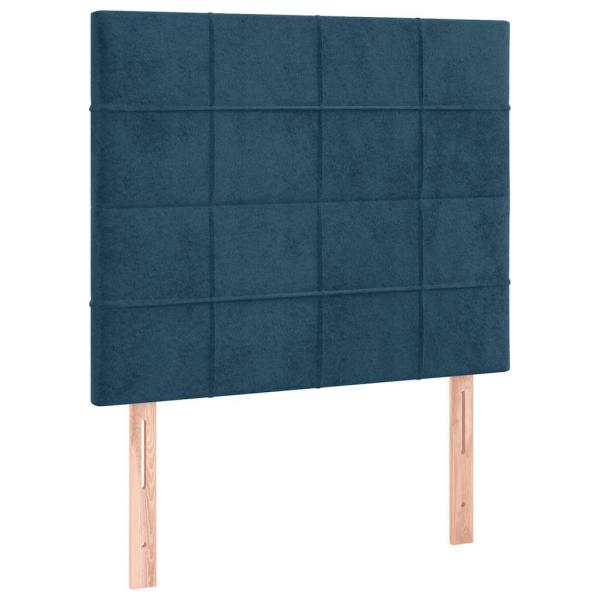 Boxspringbett mit Matratze Dunkelblau 80x200 cm Samt