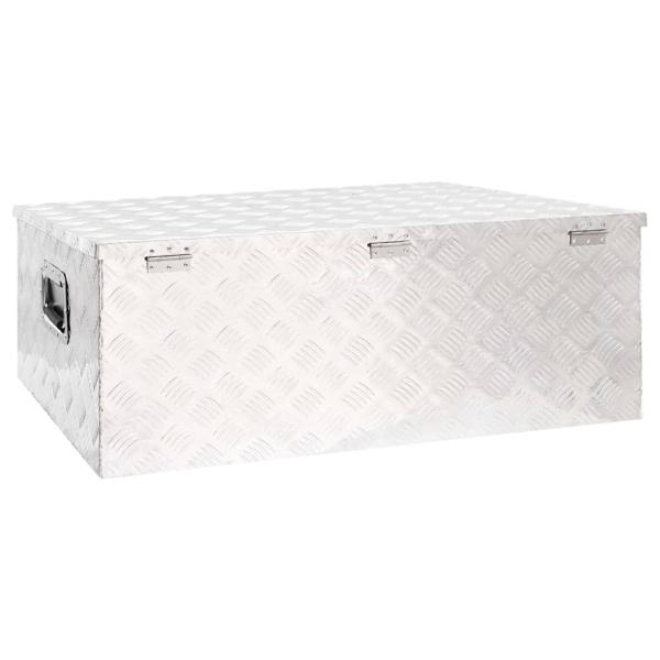Aufbewahrungsbox Silbern 100x55x37 cm Aluminium