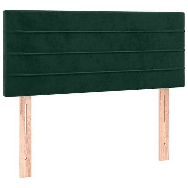 Boxspringbett mit Matratze Dunkelgrün 80x200 cm Samt