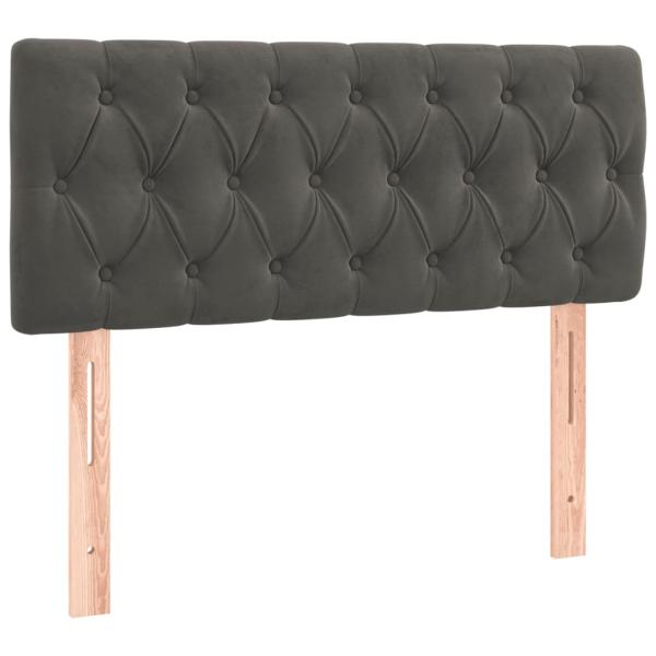 Boxspringbett mit Matratze Dunkelgrau 120x200 cm Samt