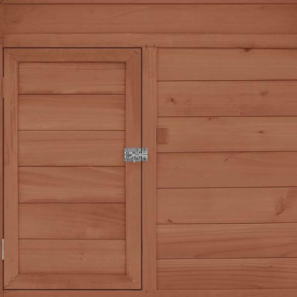 Hühnerstall Mokka und Weiß 150x96x110 cm Massivholz Tanne