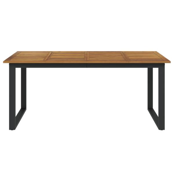 Gartentisch mit Gestell U-Form 180x90x75 cm Akazie Massivholz