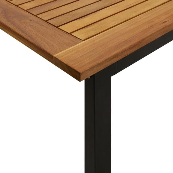 Gartentisch mit Gestell U-Form 180x90x75 cm Akazie Massivholz