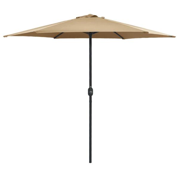 ARDEBO.de - Sonnenschirm mit Aluminium-Mast 270x246 cm Taupe
