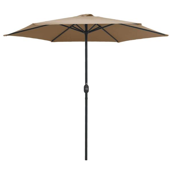 Sonnenschirm mit Aluminium-Mast 270x246 cm Taupe