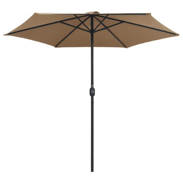 Sonnenschirm mit Aluminium-Mast 270x246 cm Taupe