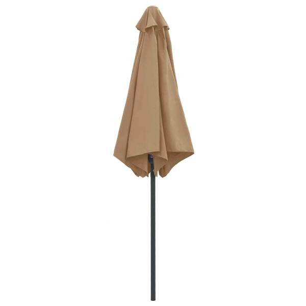 Sonnenschirm mit Aluminium-Mast 270x246 cm Taupe