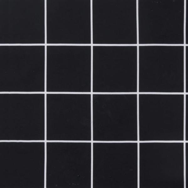 Kissen Rund Schwarz Karomuster Ø 60x11 cm Oxford-Gewebe