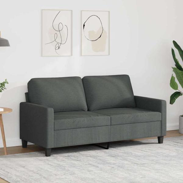 ARDEBO.de - 2-Sitzer-Sofa Dunkelgrau 140 cm Stoff