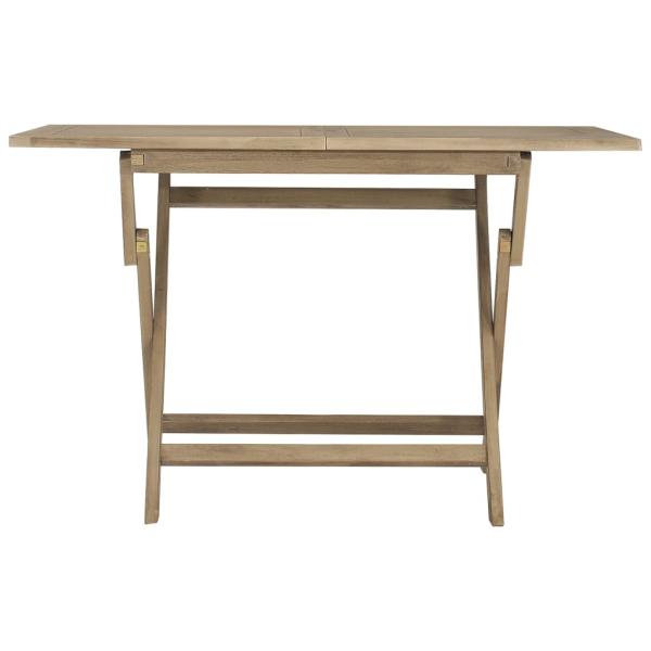 Gartentisch Klappbar Grau 120x70x75 cm Massivholz Teak