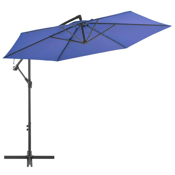 ARDEBO.de - Ampelschirm mit Aluminium-Mast 300 cm Blau