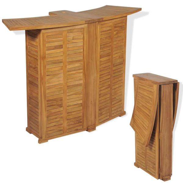 ARDEBO.de - Bartisch Klappbar 155x53x105 cm Massivholz Teak