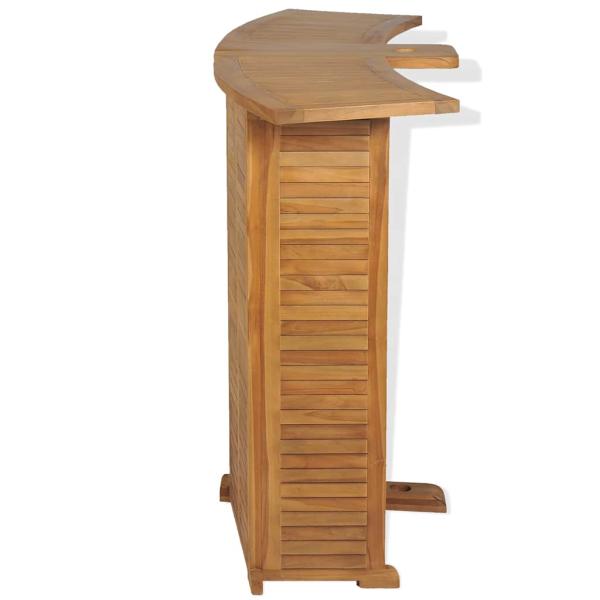 Bartisch Klappbar 155x53x105 cm Massivholz Teak