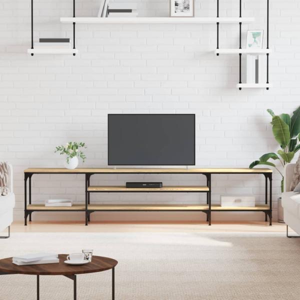 ARDEBO.de - TV-Schrank Sonoma-Eiche 201x35x45 cm Holzwerkstoff & Eisen