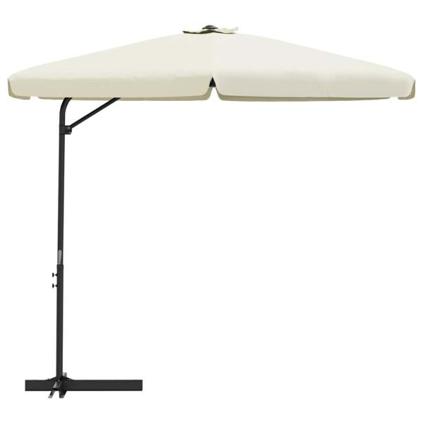 Sonnenschirm mit Stahl-Mast 300 cm Sandweiß