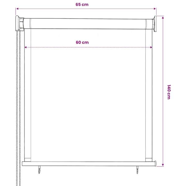 Außenrollo 65 (B) x 140 (H) cm Anthrazit