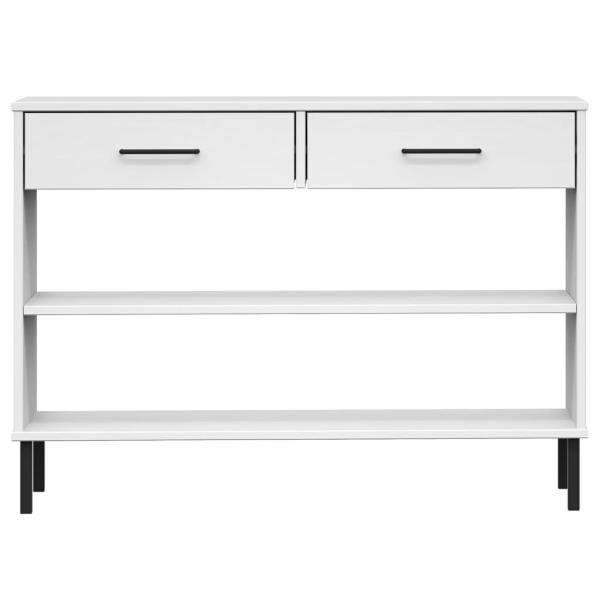 Konsolenschrank OSLO mit Metallbeinen Weiß Massivholz Kiefer