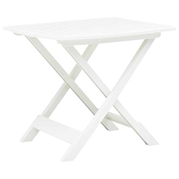 ARDEBO.de - Gartentisch Klappbar Weiß 79 x 72 x 70 cm Kunststoff