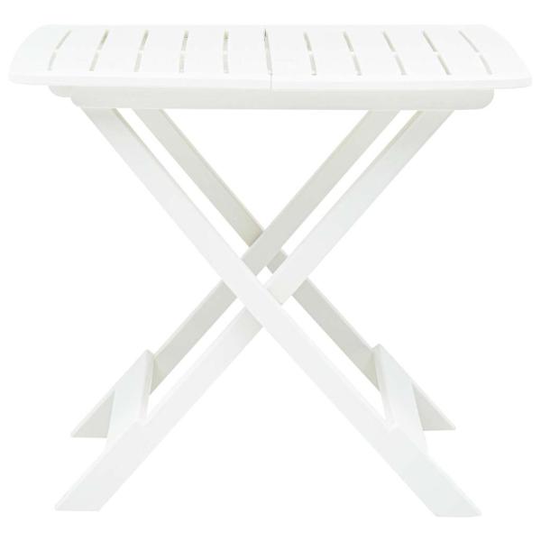 Gartentisch Klappbar Weiß 79 x 72 x 70 cm Kunststoff