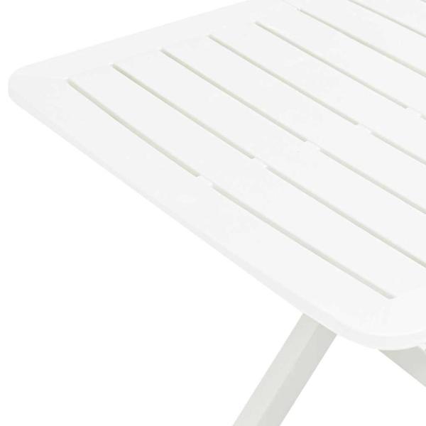 Gartentisch Klappbar Weiß 79 x 72 x 70 cm Kunststoff