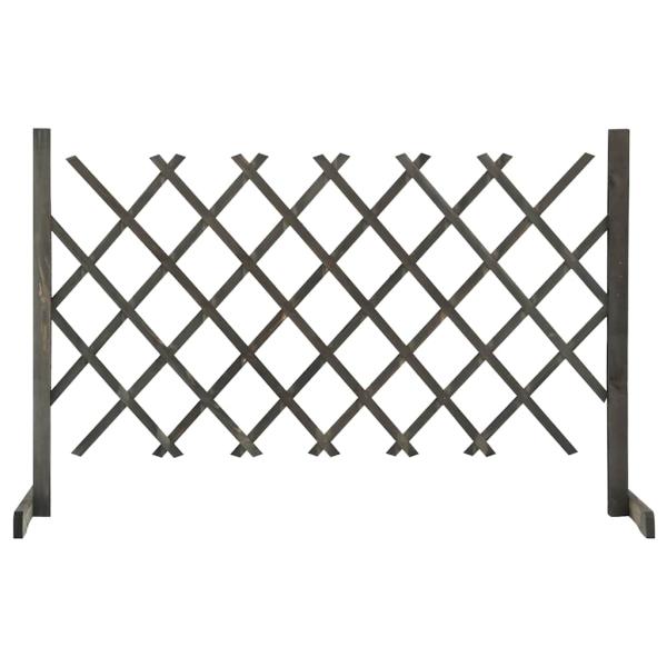 ARDEBO.de - Garten-Rankzaun Grau 120x90 cm Massivholz Tanne