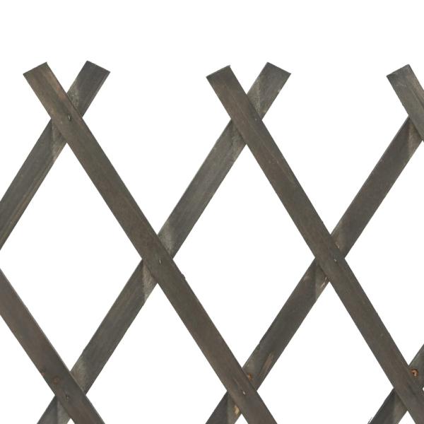 Garten-Rankzaun Grau 120x90 cm Massivholz Tanne