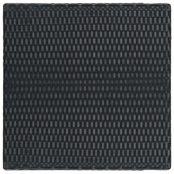 Garten-Bartisch Schwarz 60,5x60,5x110,5 cm Poly Rattan