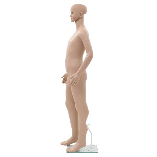 Ganzkörper-Schaufensterpuppe Kind mit Glassockel Beige 140 cm