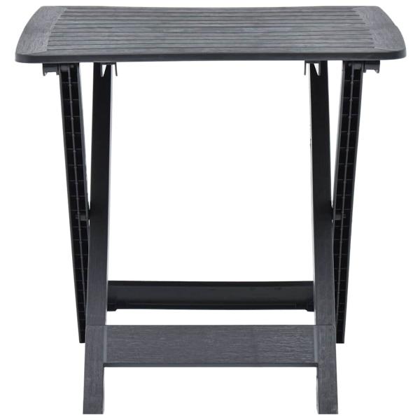 Gartentisch Klappbar Anthrazit 79x72x70 cm Kunststoff
