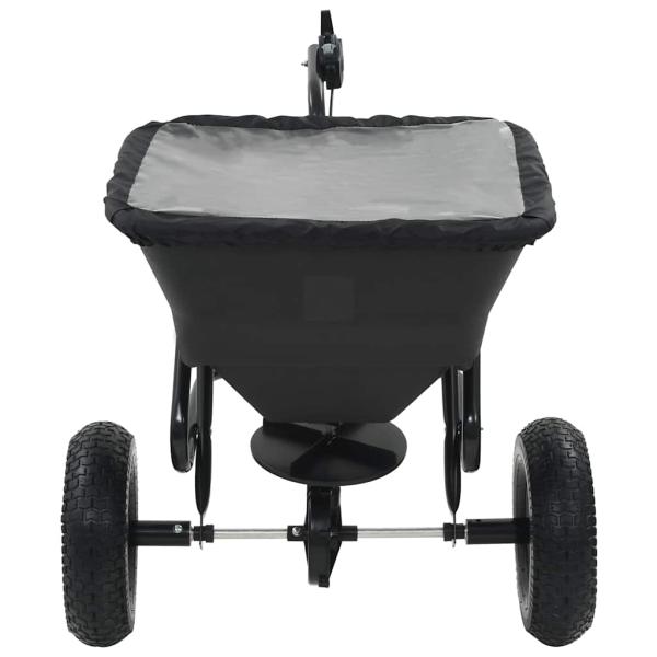 Handstreuwagen Salzstreuer zum Ziehen PVC Stahl 125x74x79cm 45L