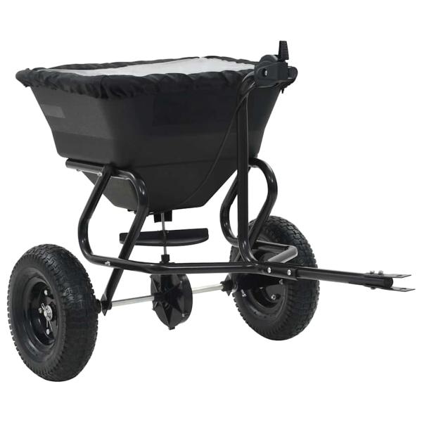 Handstreuwagen Salzstreuer zum Ziehen PVC Stahl 125x74x79cm 45L