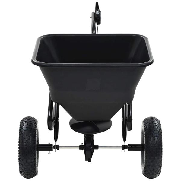 Handstreuwagen Salzstreuer zum Ziehen PVC Stahl 125x74x79cm 45L