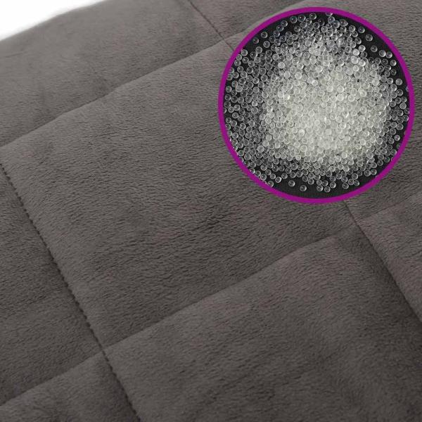 Gewichtsdecke mit Bezug Grau 150x200 cm 11 kg Stoff