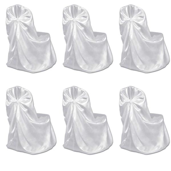 ARDEBO.de - 6 x Stuhlhusse für Hochzeit Bankett weiß