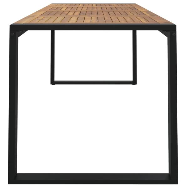 Gartentisch mit Gestell U-Form 200x90x75 cm Akazie Massivholz