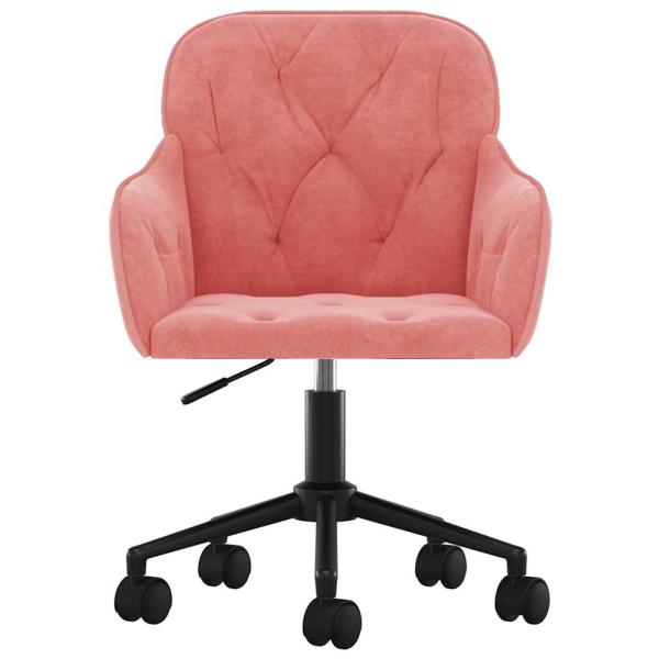 Bürostuhl Drehbar Rosa Samt
