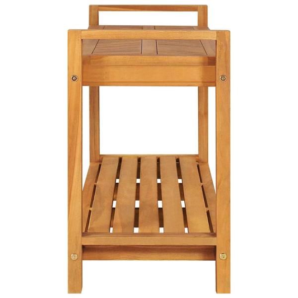 Sitzbank 120 cm Massivholz Teak